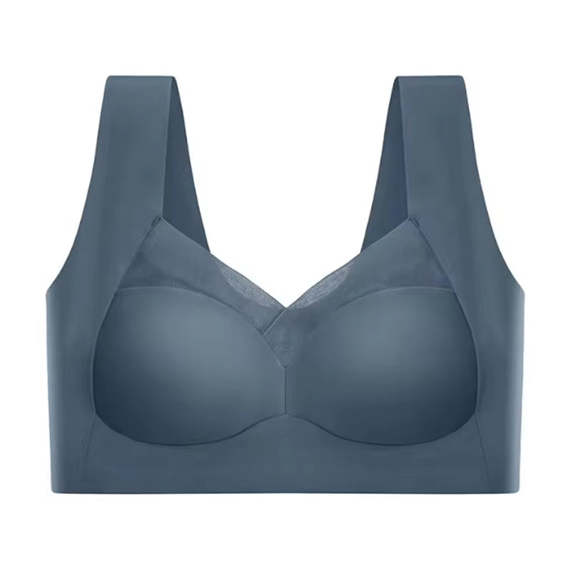 Seamless Push-Up Mesh Patchwork Bralette